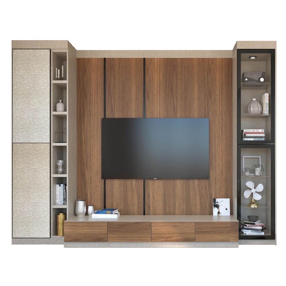 ENTERTAINMENT CENTER SB FURNITURE INFINITY 310CM WALNUT