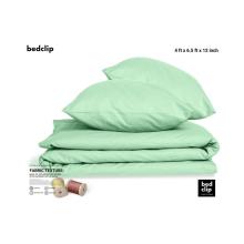 BEDSHEET SET 4FT 2PCS BED CLIP MICROTEX LIGHT GREEN