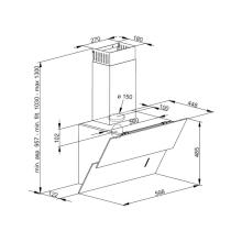 CHIMNEY HOOD HAFELE NERO60 60CM