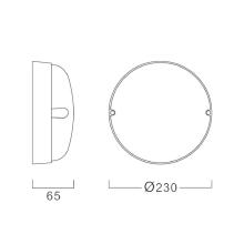 LED OUTDOOR WALL LIGHT LUMAX 65-A0444 20W DAYLIGHT/COOL WHITE/WARM WHITE BLACK