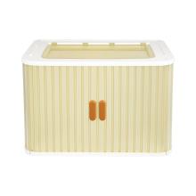 STORAGE BOX WITH SLIDING DOOR STACKO MEET 60X37X40CM WHITE/BROWN