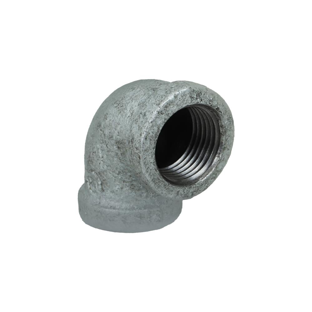 STEEL FPT ELBOW PIPE FITTING 90-DEGREE CITY 1/2IN GREY