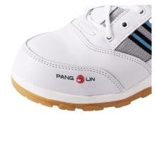 LEATHER SAFETY SHOES WITH RUBBER SOLES PANGOLIN SPORT SIZE 8 WHITE