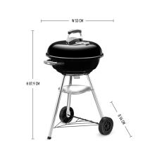 CHARCOAL BBQ GRILL WEBER COMPACT 47CM BLACK
