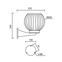SOLAR OUTDOOR WALL SCONCE LUMAX 74-00002_1 24W DAYLIGHT/COOL WHITE/WARM WHITE BLACK